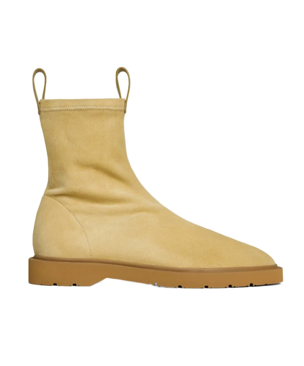 Flow - Zipped Boot In Stretch Suede Lambskin