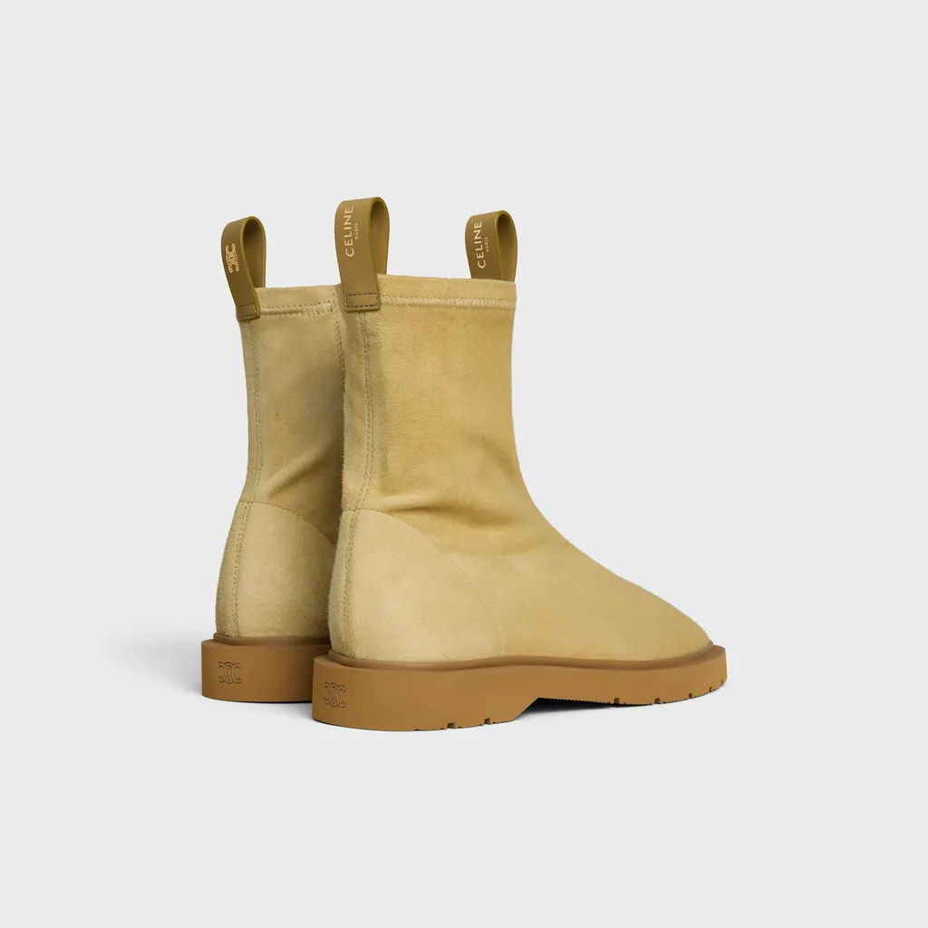Flow - Zipped Boot In Stretch Suede Lambskin