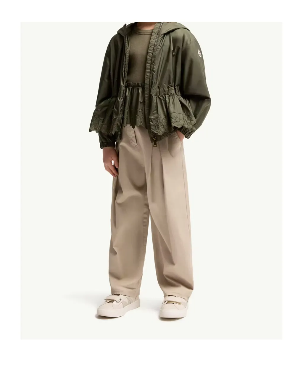 Pleated Stretch Cotton Gabardine Trousers