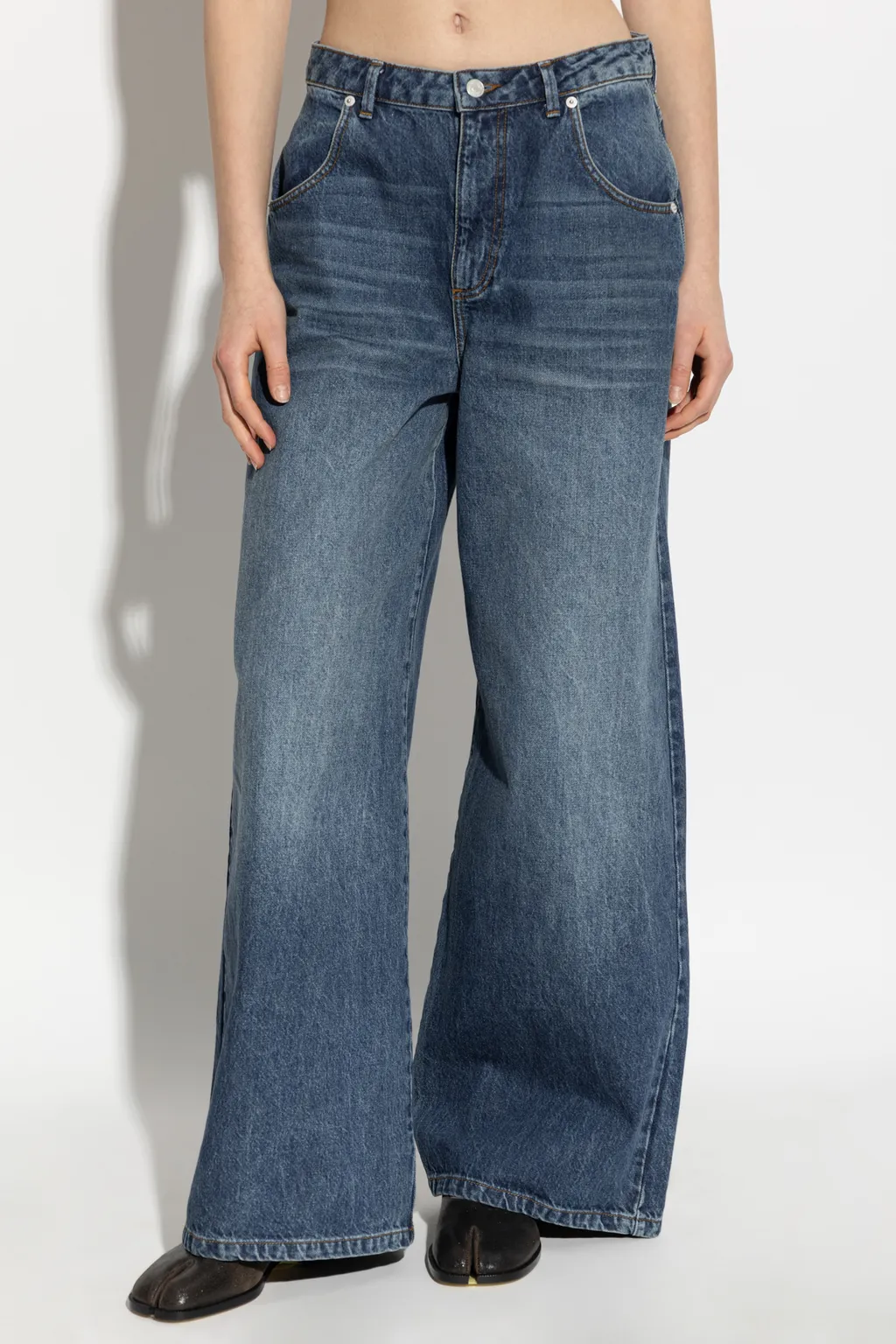 Belt Loop Denim Trousers