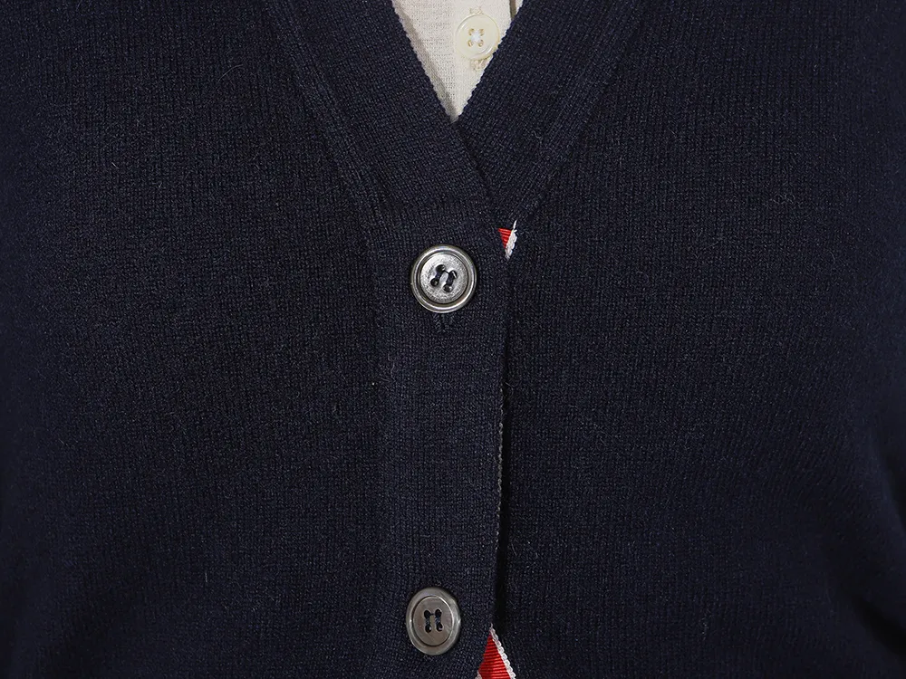 Thom Browne 4-Bar V-Neck Cardigan