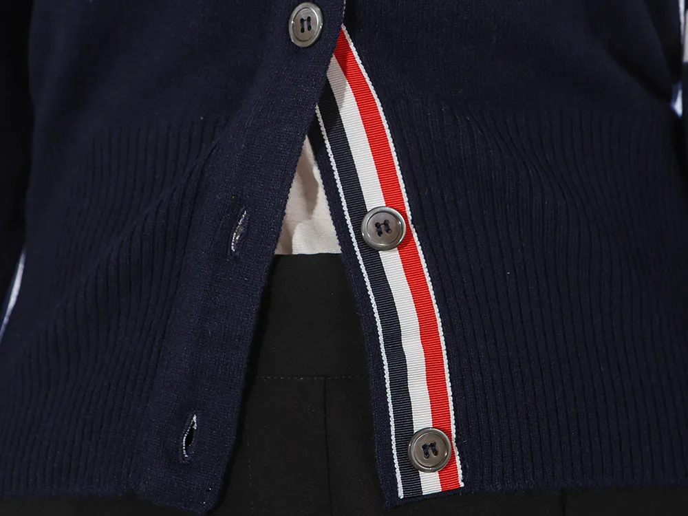 Thom Browne 4-Bar V-Neck Cardigan