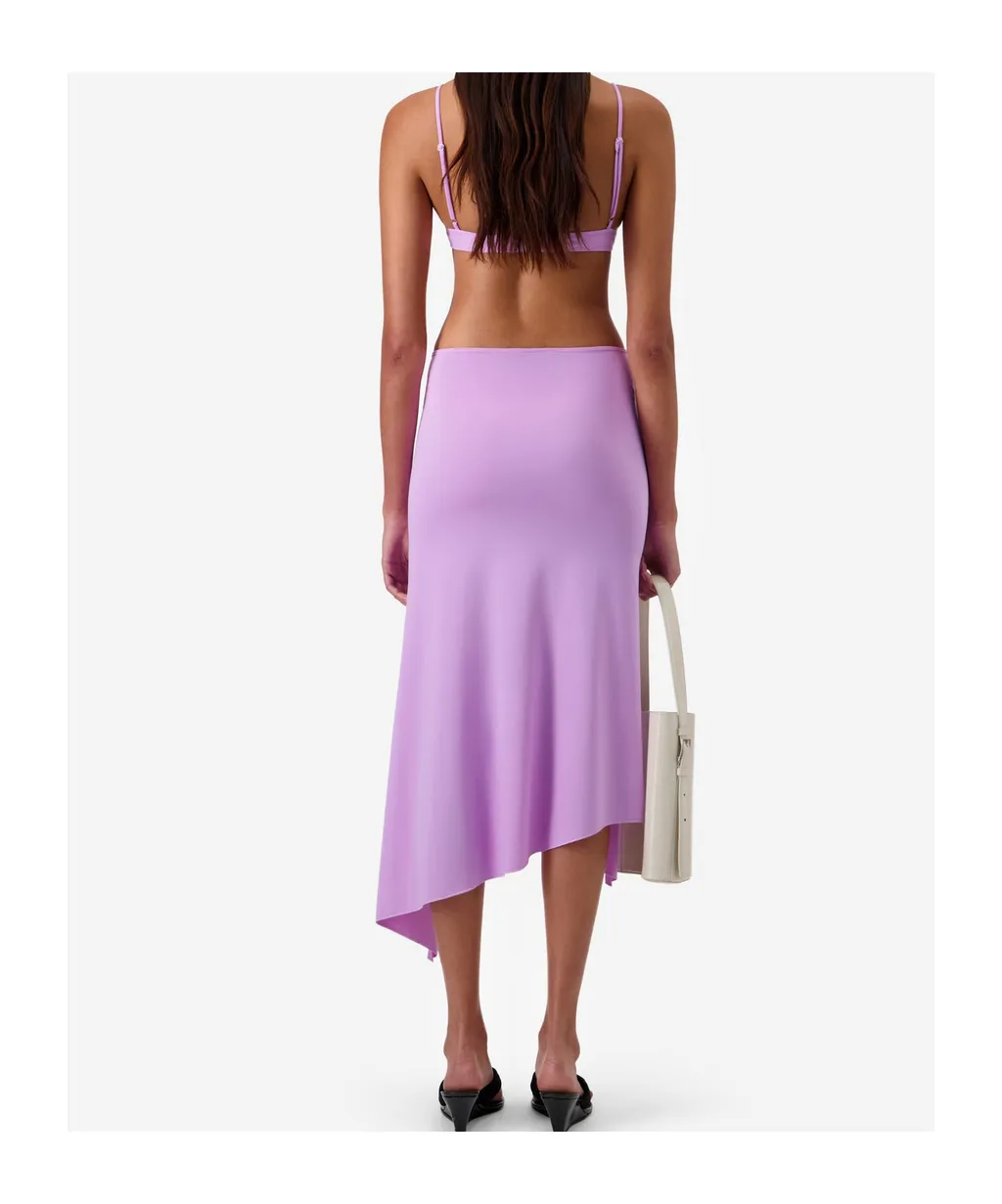 Floral Asymmetric Mid Skirt