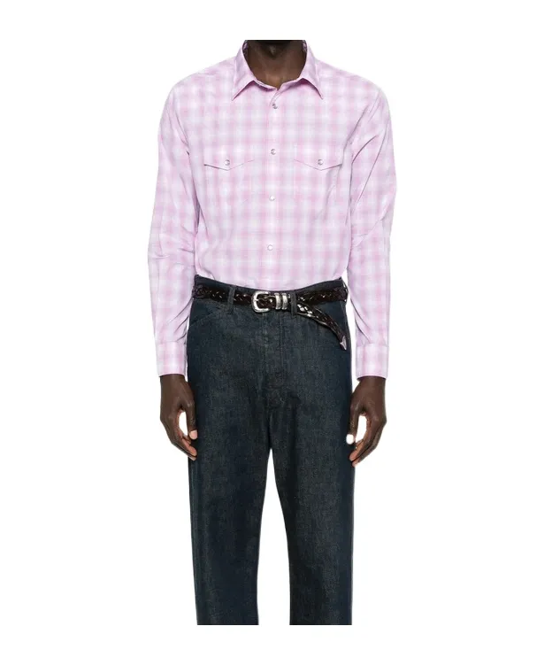 Long-Sleeved Plaid Shirt