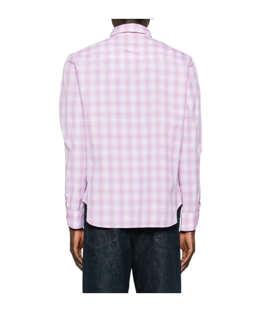 Long-Sleeved Plaid Shirt