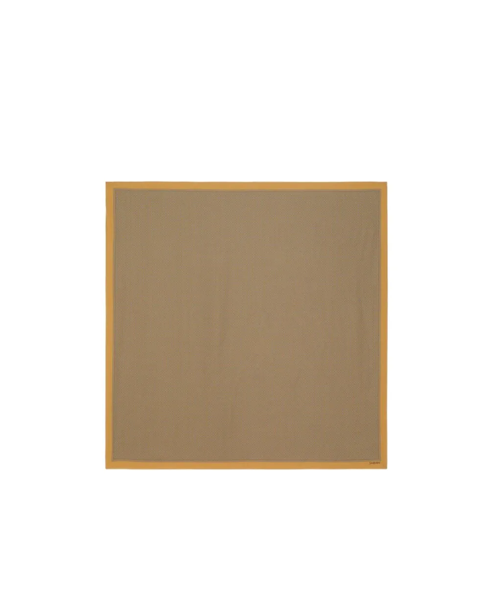 Square Scarf In Geometric Silk Twill