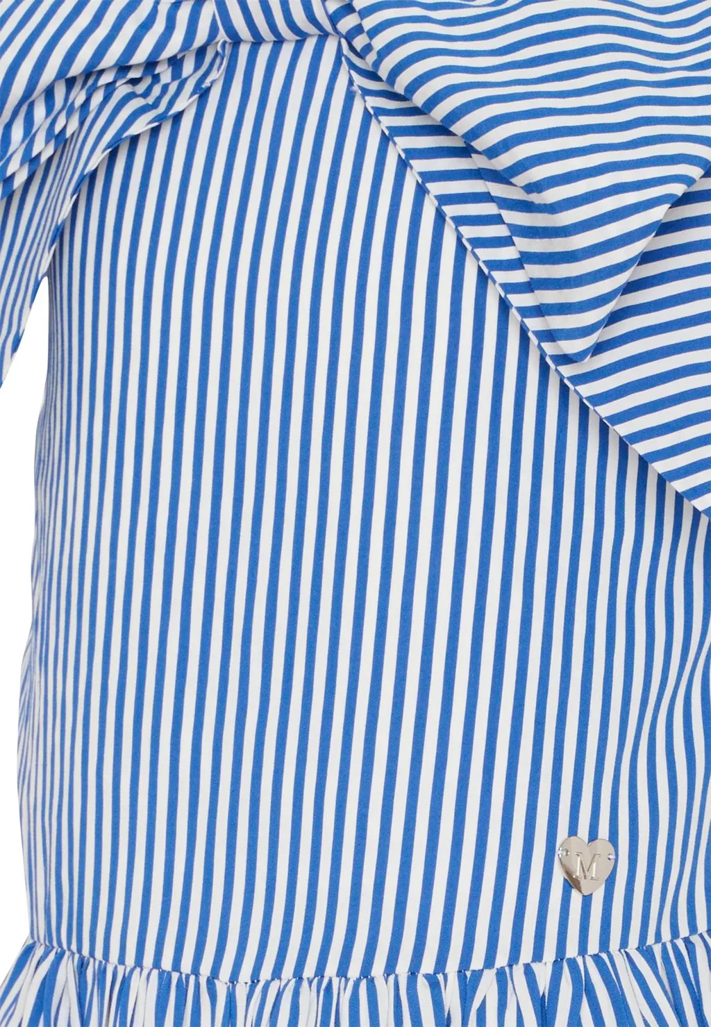 Monnalisa Bow Detailed Striped Dress