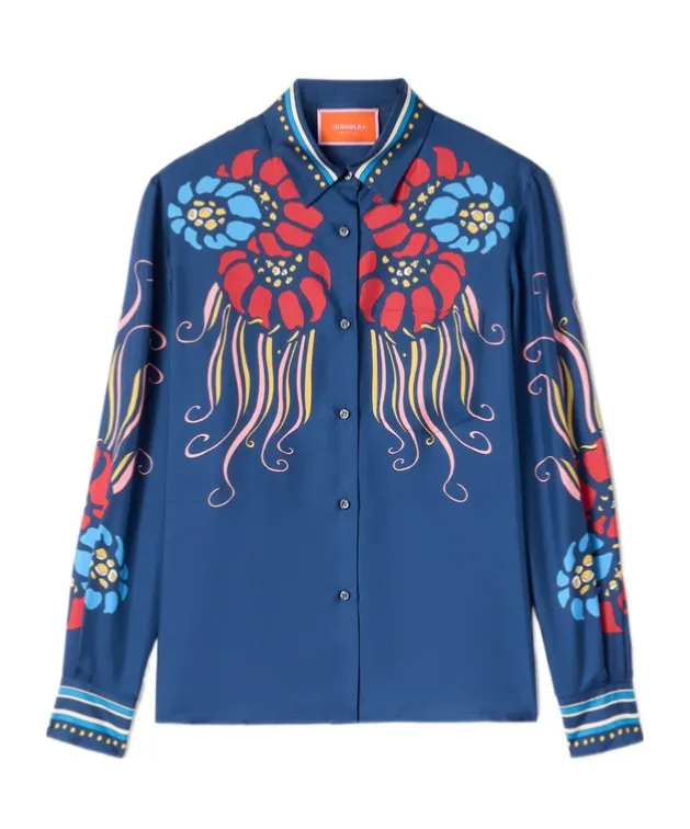 La Doublej Printed Silk Shirt