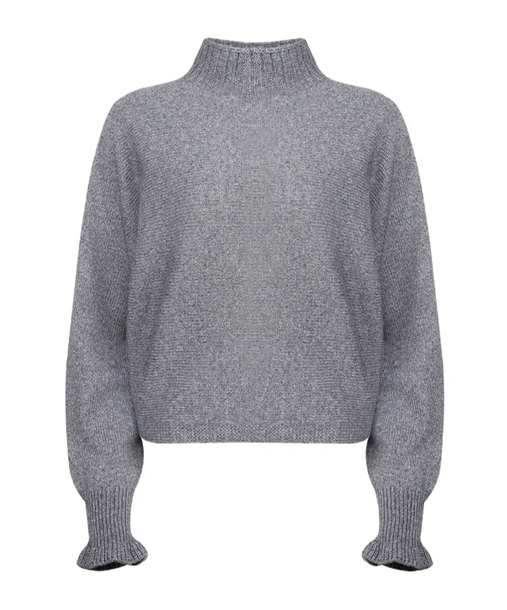 Twinset Mock-Neck Ruffled Jumper