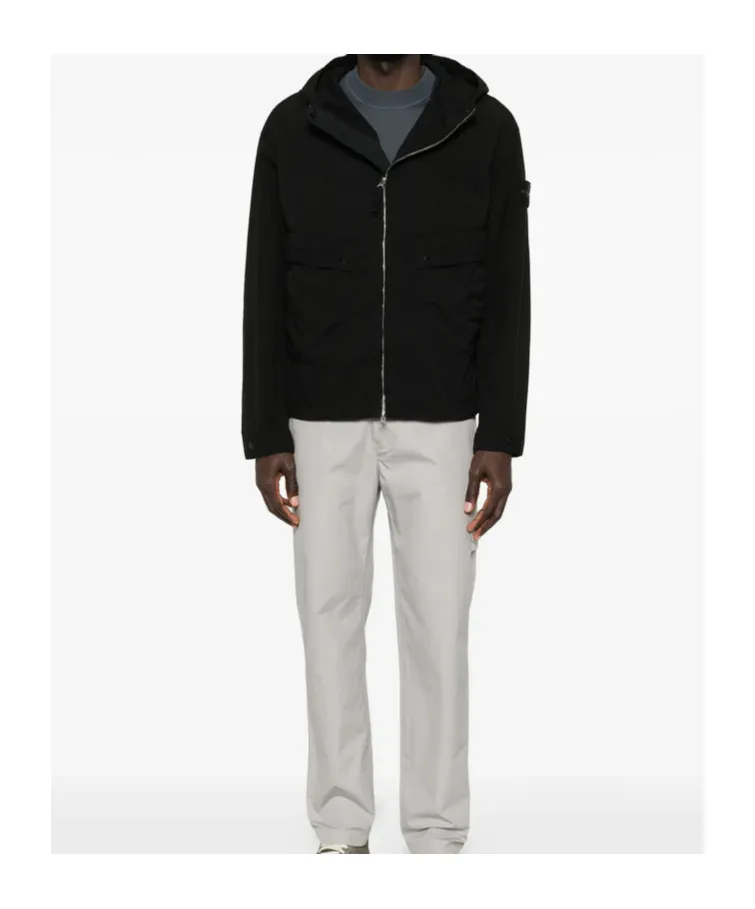 Stone Island Logo Patch Hooded Jacket