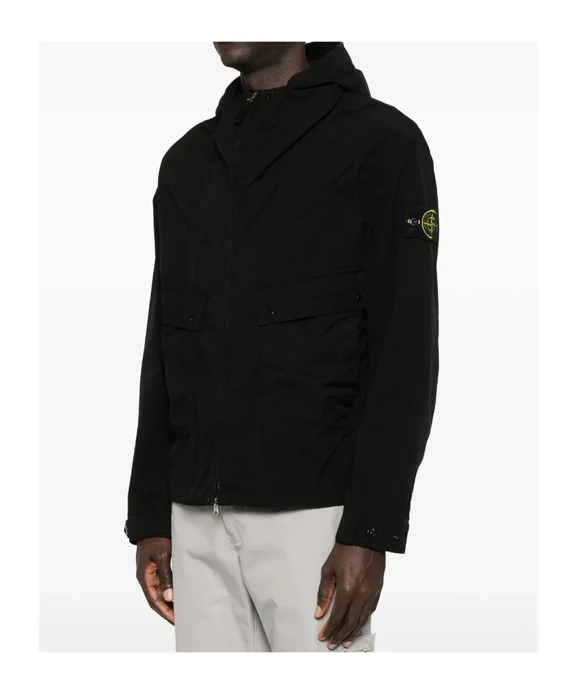Stone Island Logo Patch Hooded Jacket
