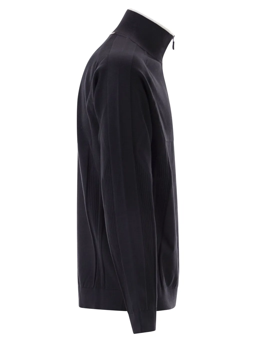 Boss Hugo Boss Zip Detailed High Neck Jumper