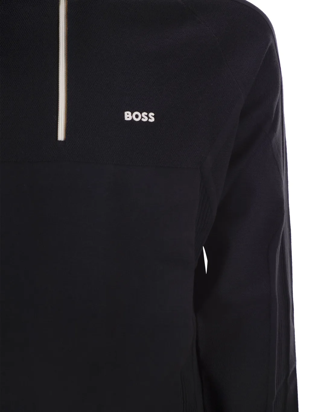 Boss Hugo Boss Zip Detailed High Neck Jumper