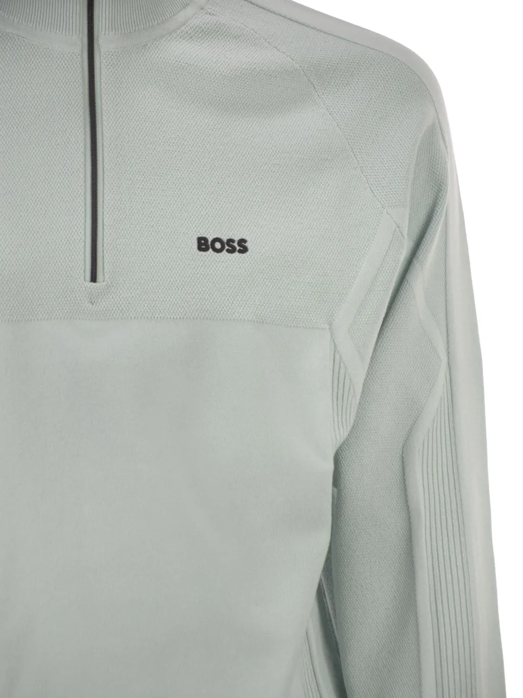 Boss Hugo Boss Zip Detailed High Neck Jumper