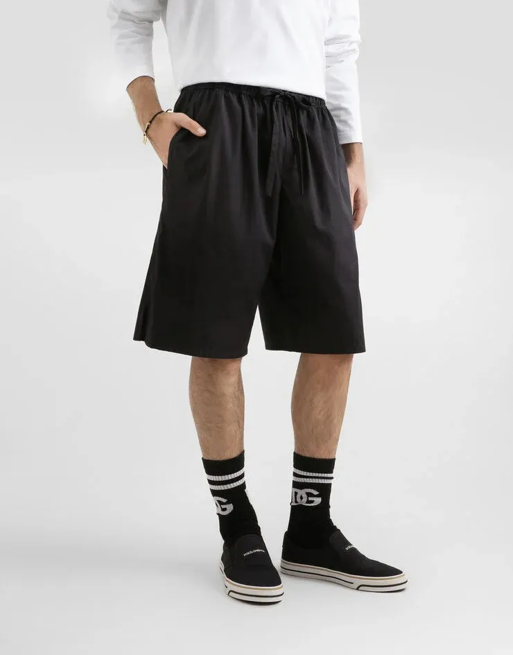 Dolce & Gabbana Heraldic Patch Elastic Waist Shorts