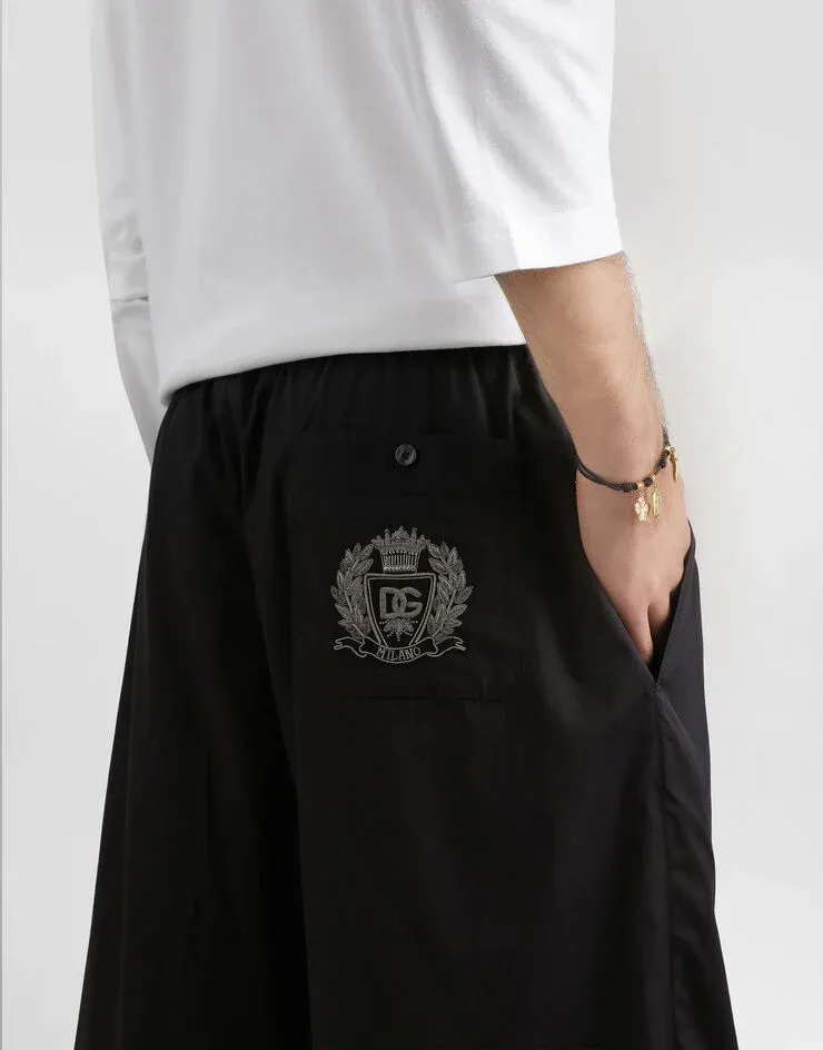 Dolce & Gabbana Heraldic Patch Elastic Waist Shorts