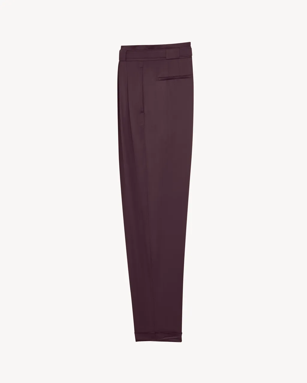 Belted Pants In Silk Duchess Satin