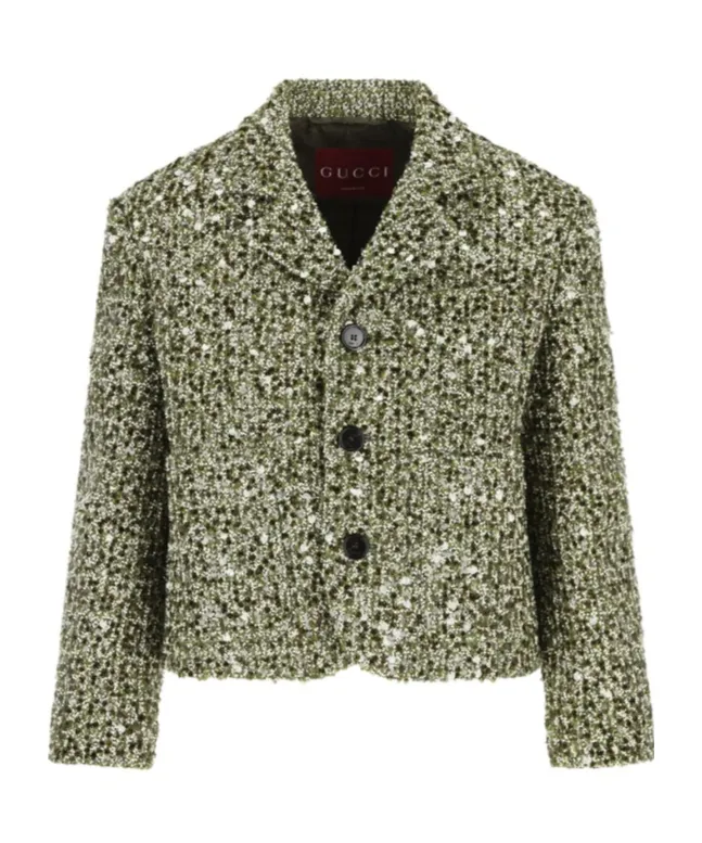 Gucci Long Sleeved Sequin Embellished Jacket