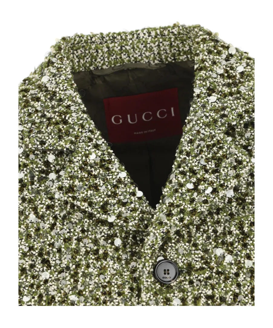 Gucci Long Sleeved Sequin Embellished Jacket