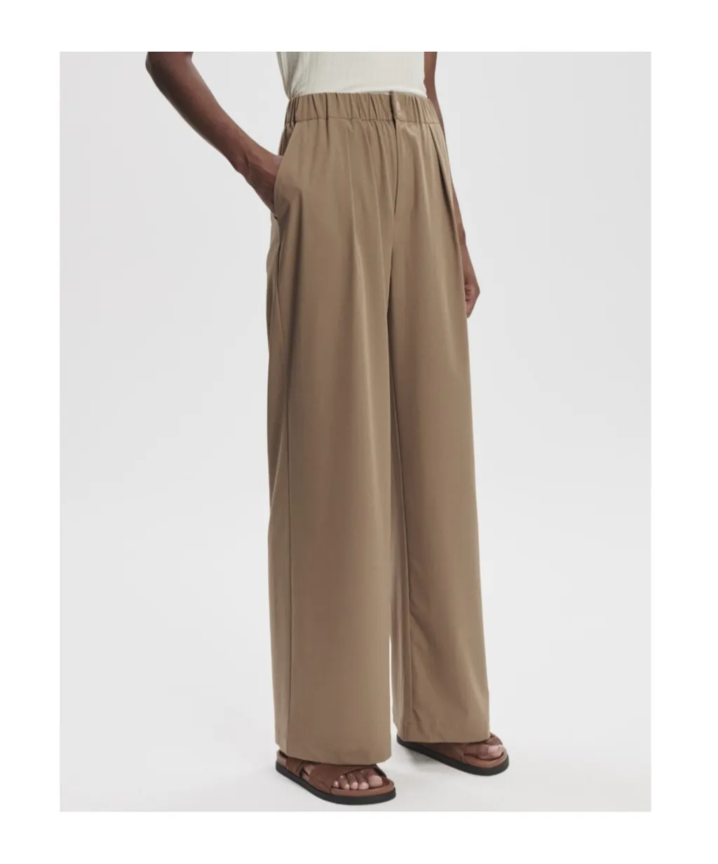 Kayson Pleated Woven Wide-Leg Pants
