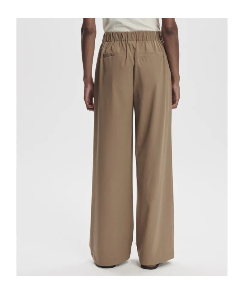 Kayson Pleated Woven Wide-Leg Pants