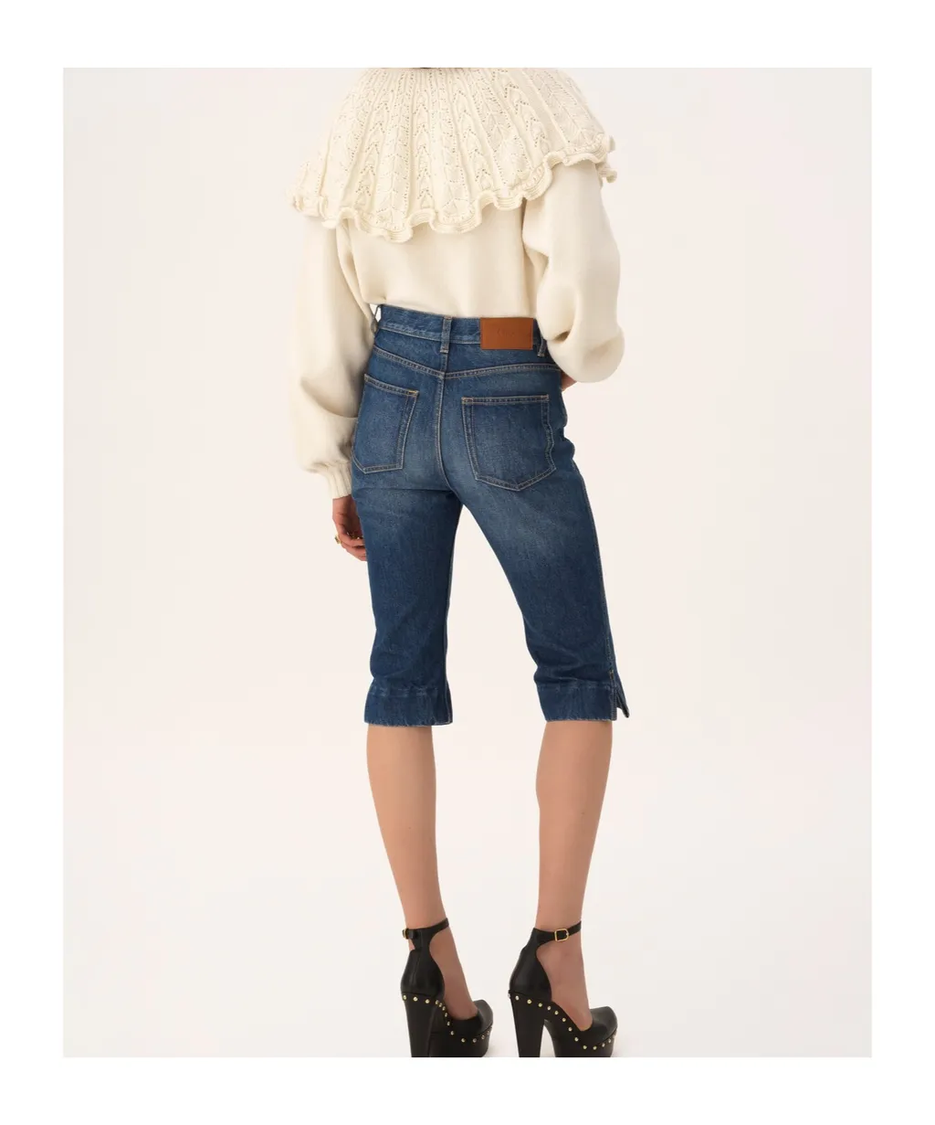 High-Waisted Cropped Jeans