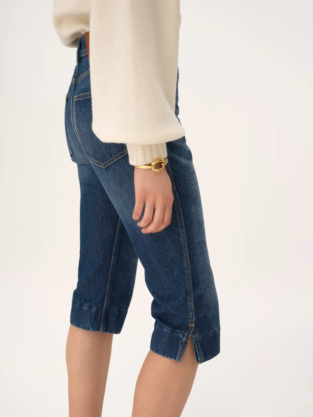 High-Waisted Cropped Jeans