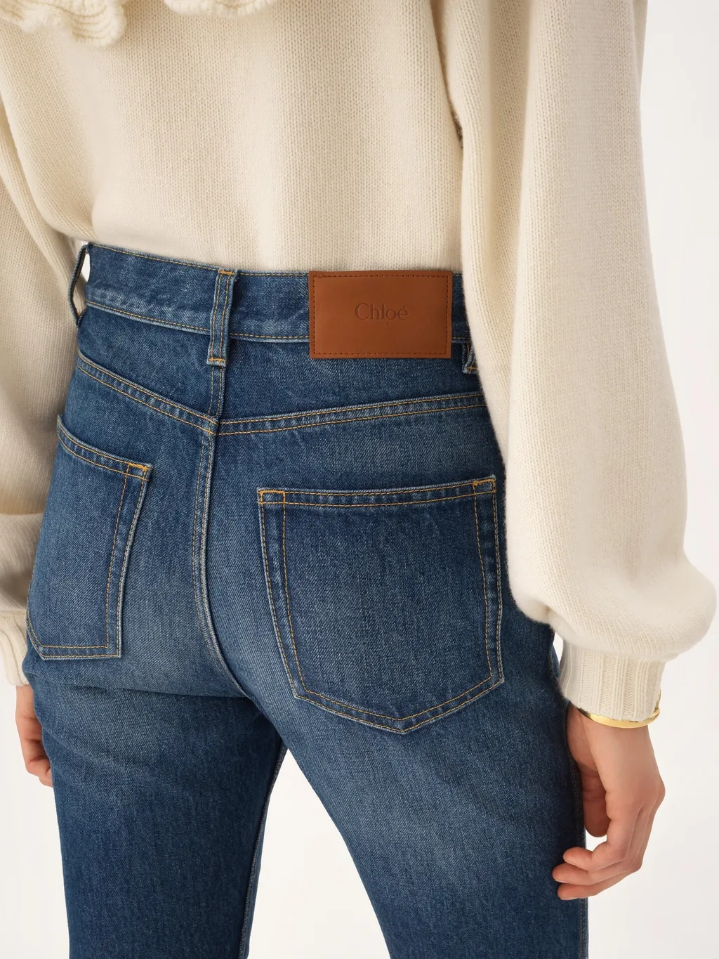 High-Waisted Cropped Jeans