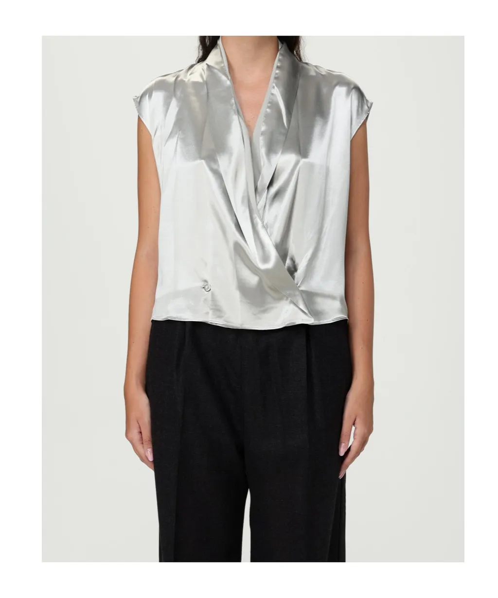 Alberta Ferretti Glossy Satin Shirt
