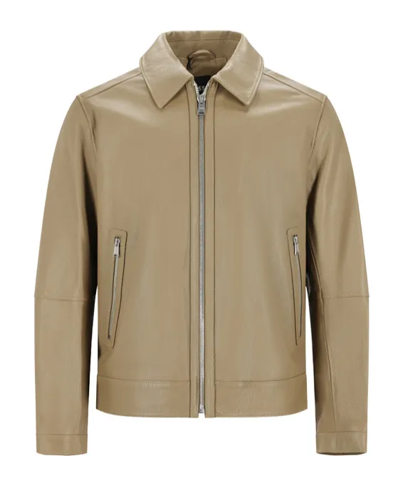 Long Sleeve Leather Jacket