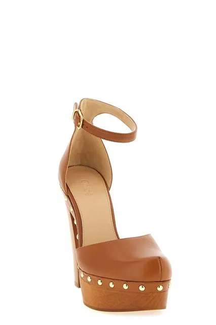 Chloé Lola Studded Playform Pumps