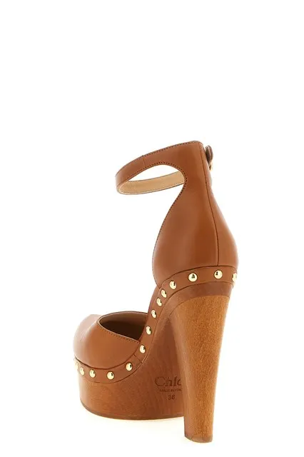 Chloé Lola Studded Playform Pumps