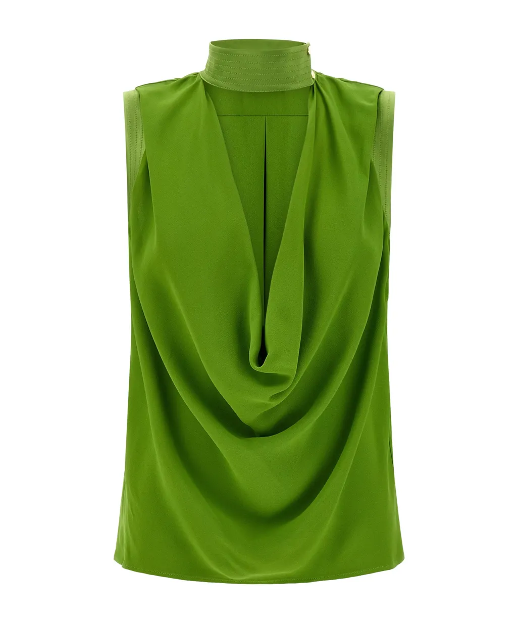 Elisabetta Franchi Sleeveless Draped Top