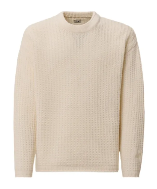 C.P. Company Textured Crew Neck Knitted Sweater