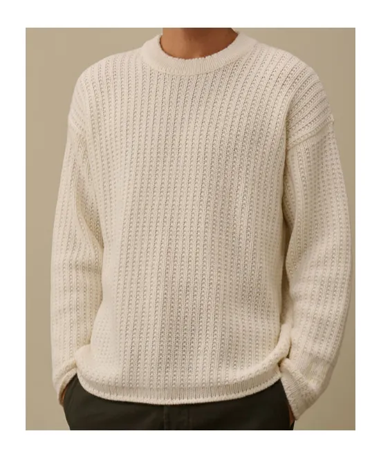 C.P. Company Textured Crew Neck Knitted Sweater