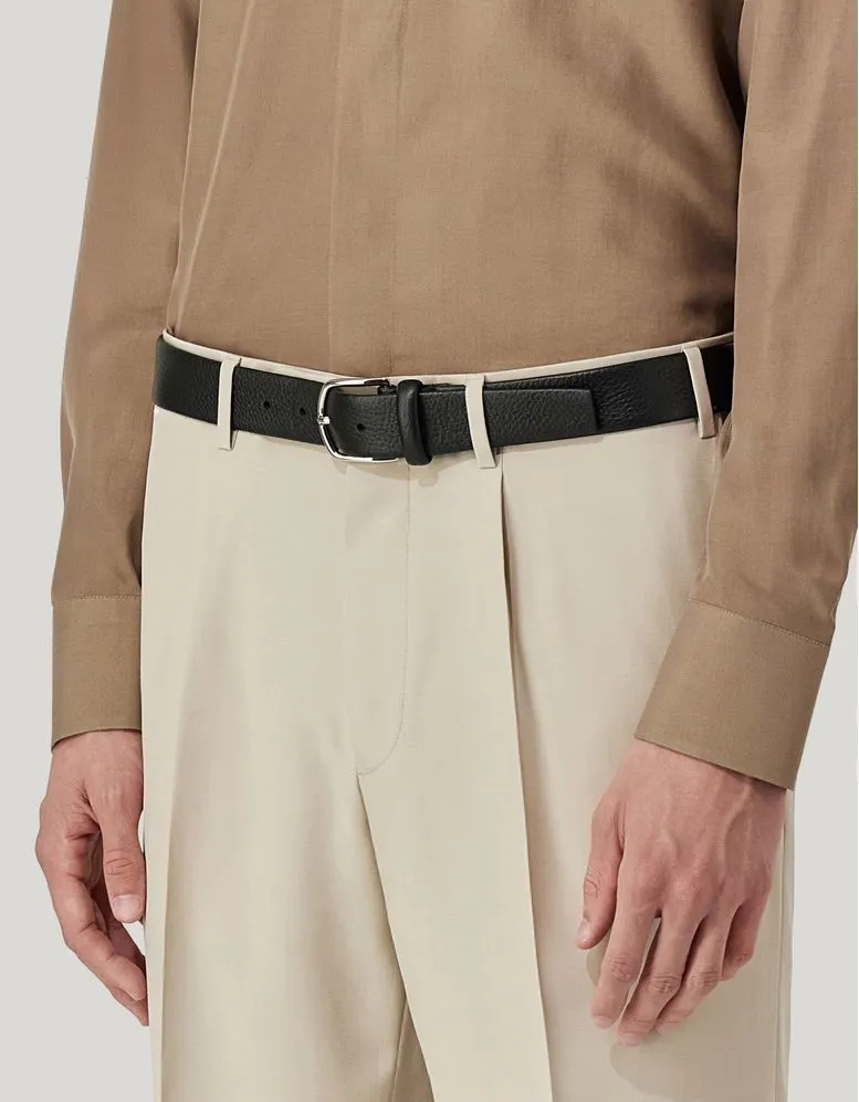 Engraved-Logo Buckle Belt