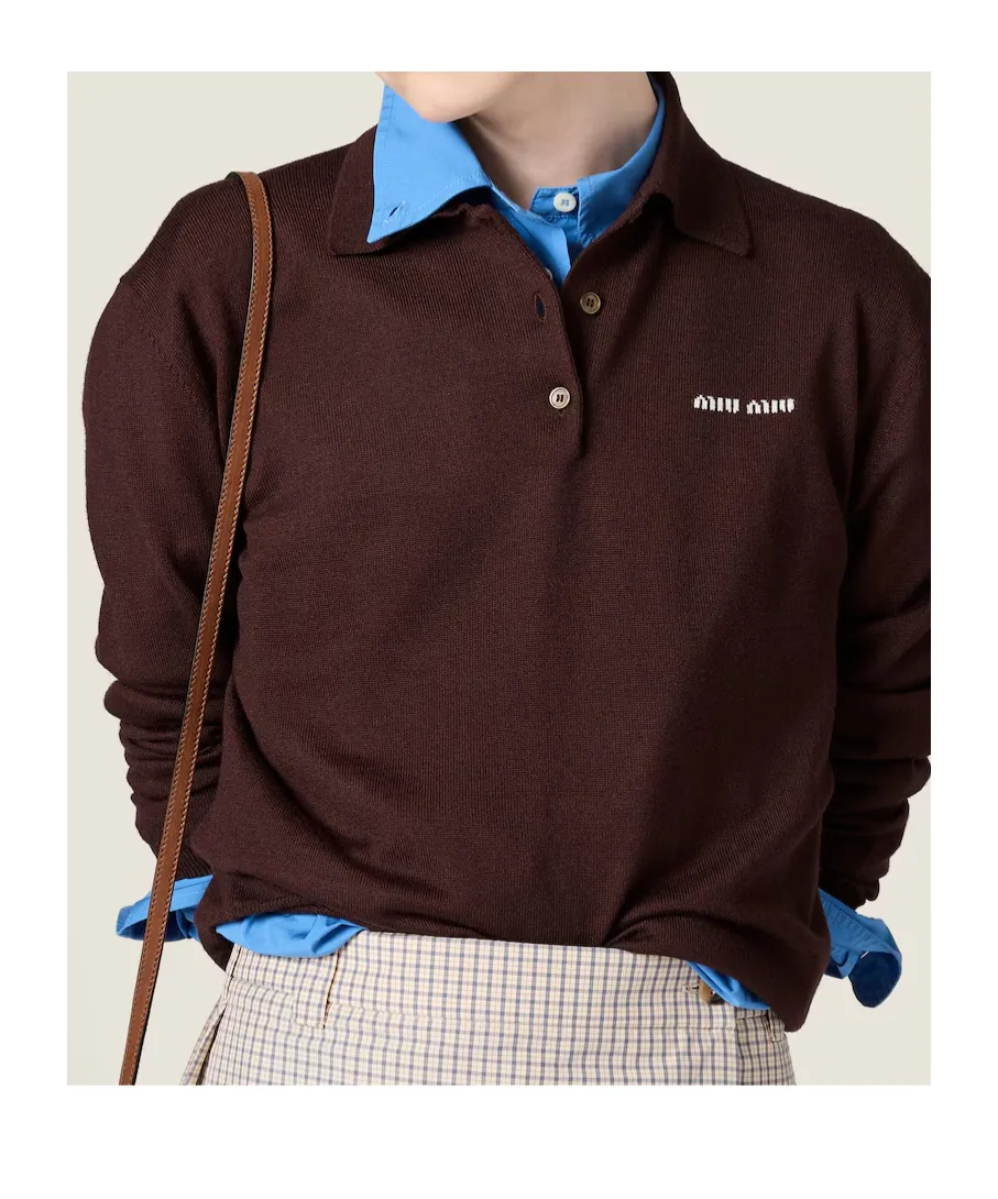 Wool Knit Polo Shirt