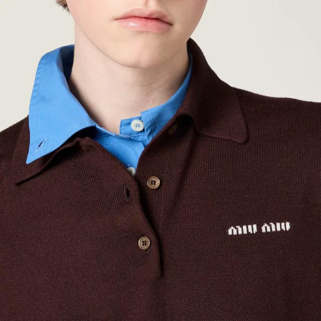 Wool Knit Polo Shirt