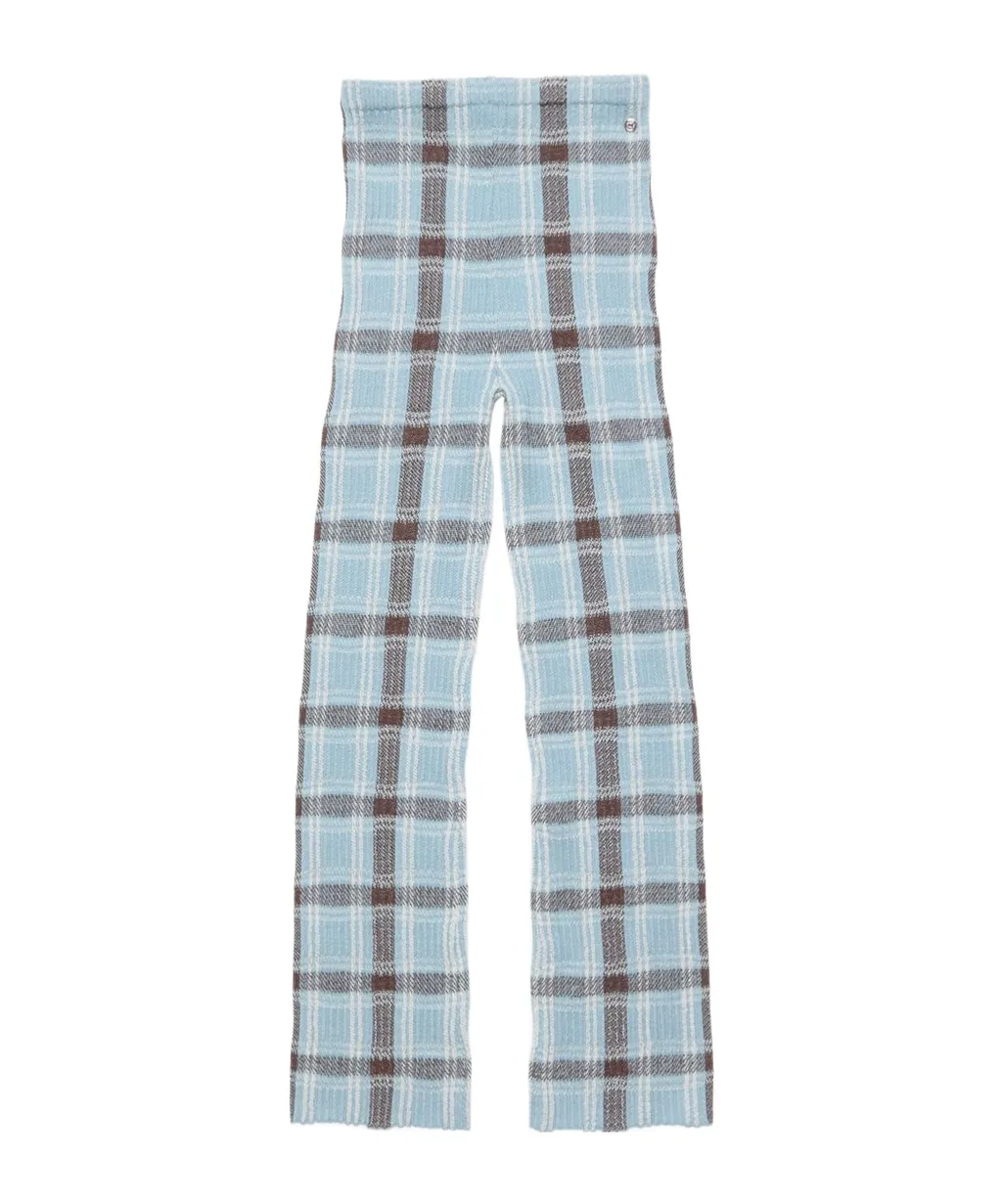 Plaid Pattern Casual Pants
