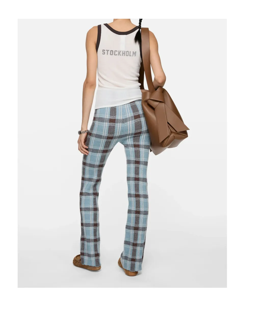 Plaid Pattern Casual Pants