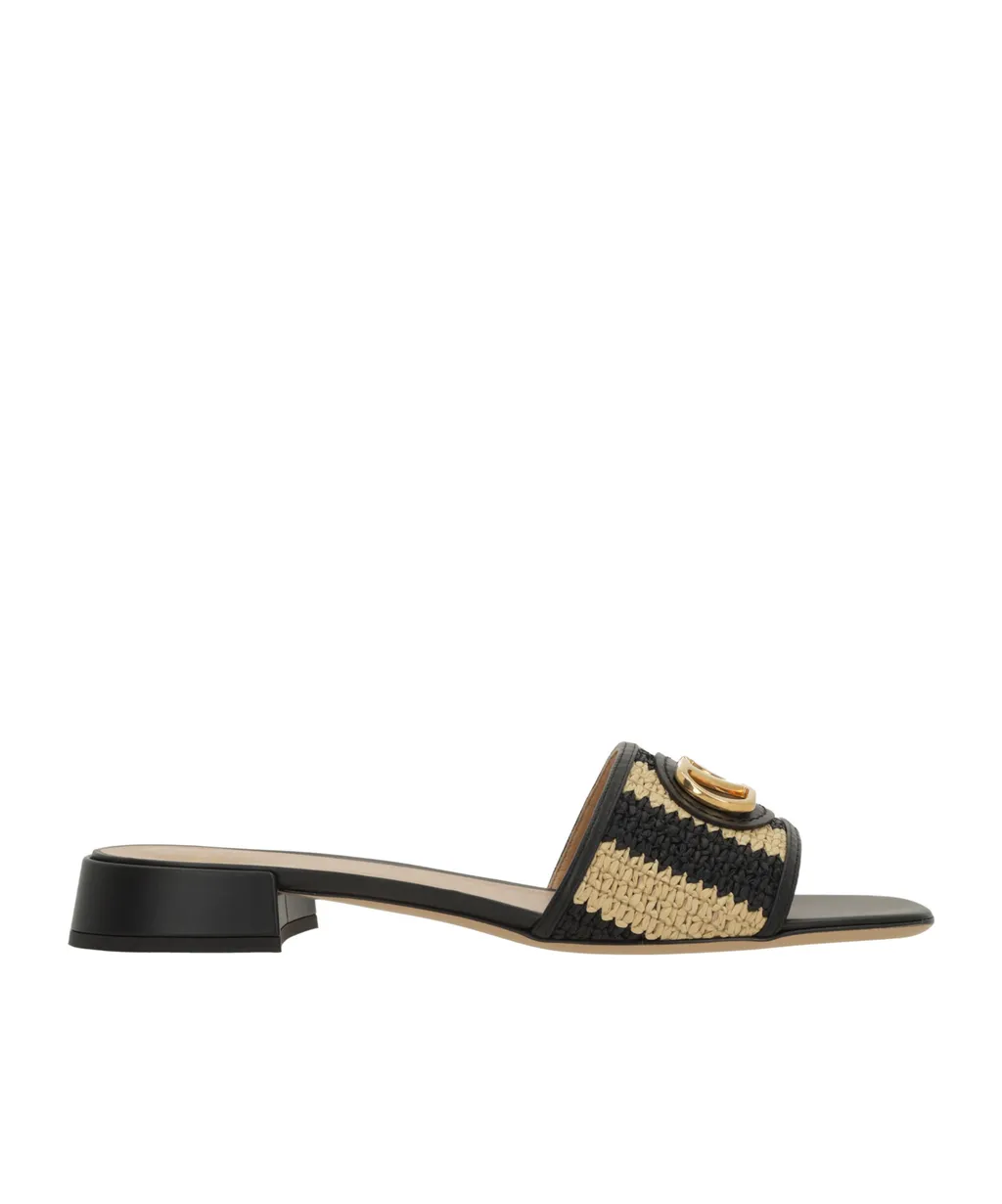 Valentino Vlogo Signature Slip-On Sandals