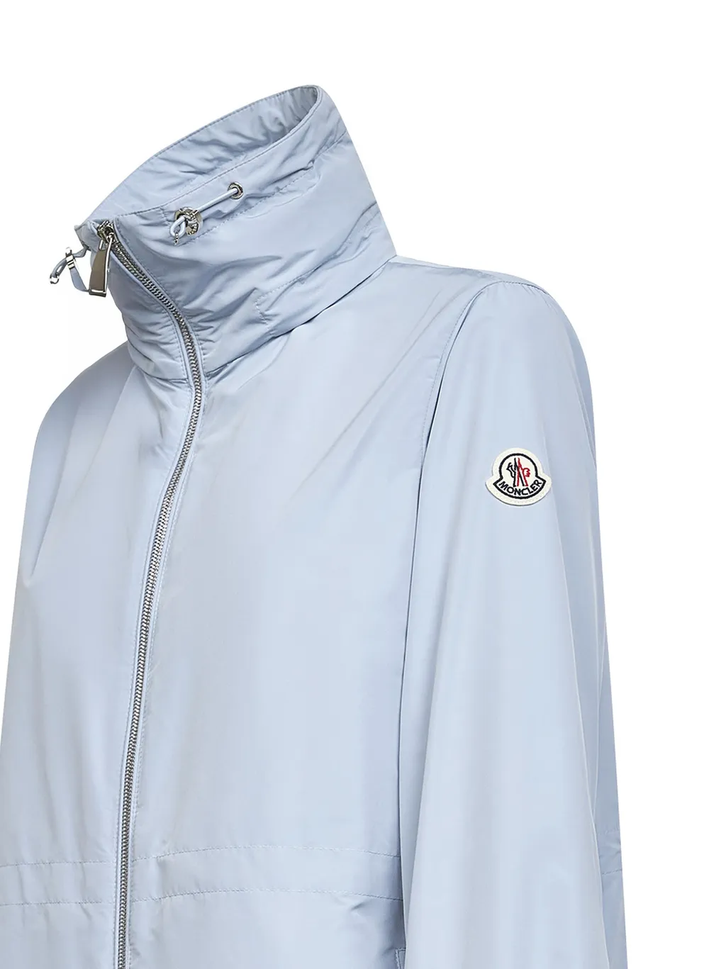 Moncler Logo Patch Zip-Up Coat