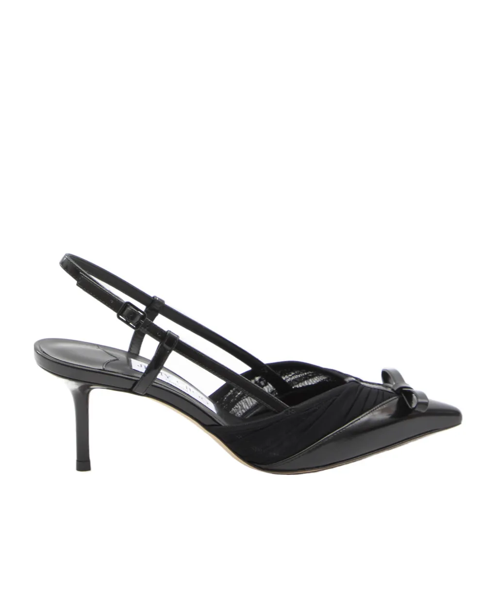 Jimmy Choo Afia Mesh Slingback Pumps