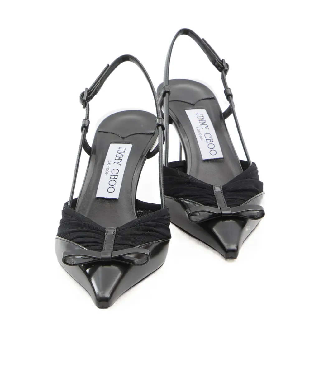 Jimmy Choo Afia Mesh Slingback Pumps
