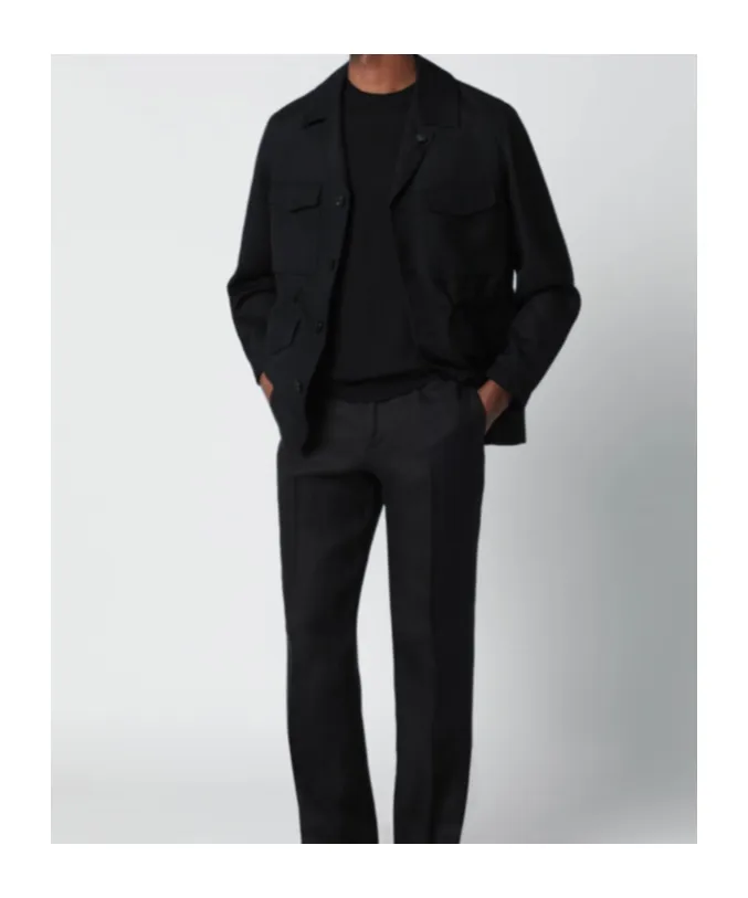 Viscose And Silk-Blend Jacket