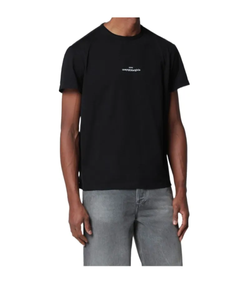 Black T-Shirt With Distorted Logo