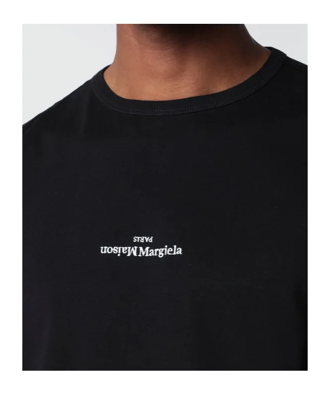 Black T-Shirt With Distorted Logo
