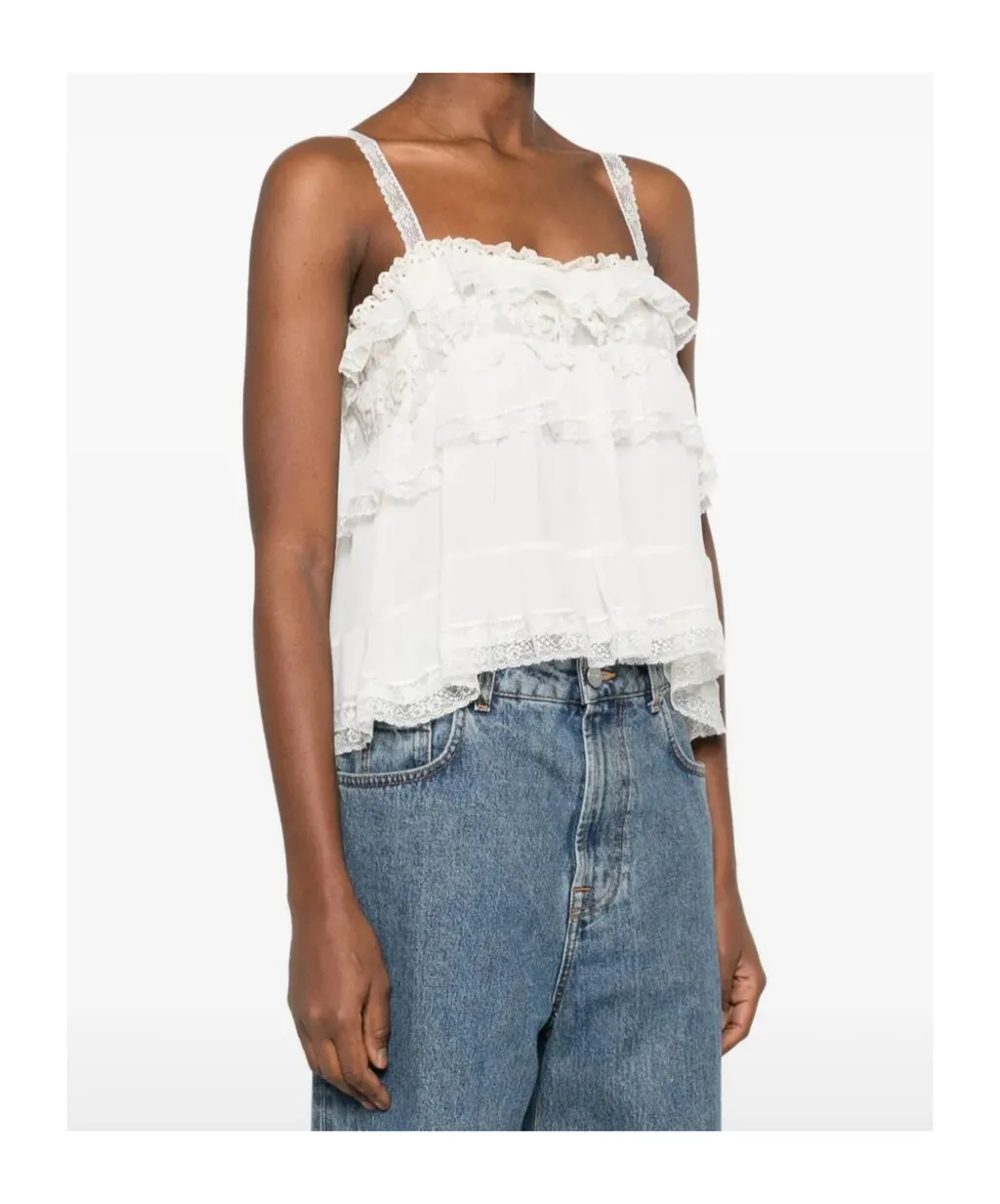 Lace Ruffled Top