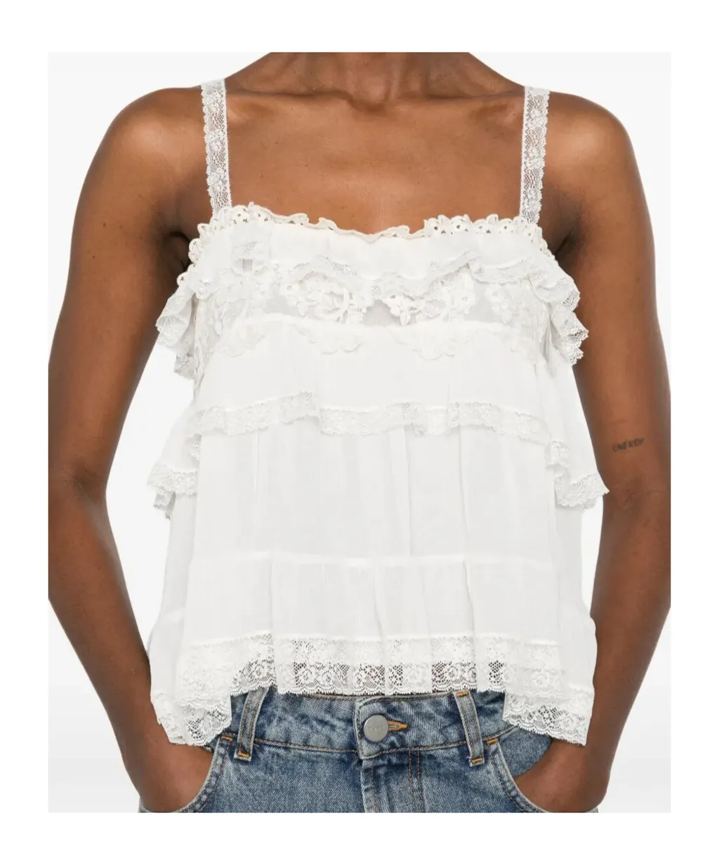 Lace Ruffled Top