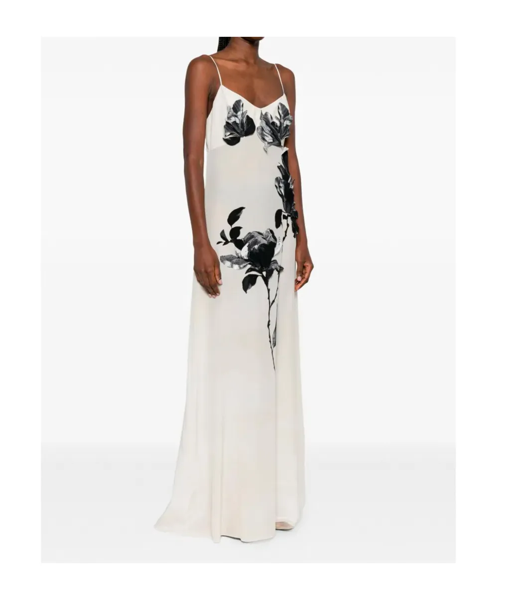 Floral Silk Maxi Dress